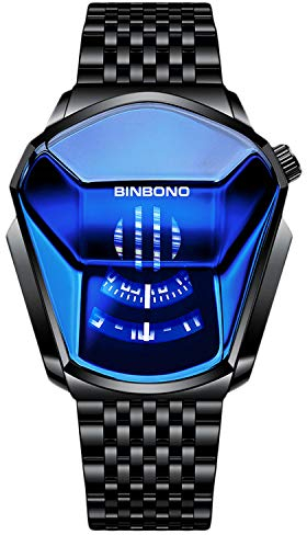 rorios Mode Herrenuhr Analog Quarz Armbanduhr Kreative Männer Uhren mit Edelstahl Armband Wasserdicht Cooles Armbanduhren für Herren