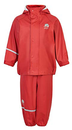 Celavi Basic Rainwear Set-Solid Pu Giacca Antipioggia, Baked Apple, 150 Unisex-Adulto