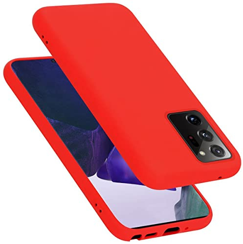 Cadorabo Hülle kompatibel mit Samsung Galaxy Note 20 Ultra Hülle Silikon Handyhülle für Galaxy Note 20 Ultra Case aus flüssigem Silikon- Kratzfeste und stoßfeste dünne TPU Schutzhülle - Liquid ROT