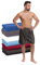 Interkontakt Saunakilt Herren 50x140cm - passend von Konfektionsgröße 44 - Sauna Kilt Männer aus 100% Baumwolle OEKO-TEX® Zertifiziert - Saunahandtuch Herren Braun