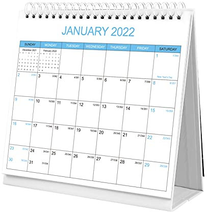 STOBOK 2022 Desktop- Kalender- Standing Up Kalender Monatlichen Kalender Planer Von Januar 2022- Dezember. 2022 mit Memo Seiten Twin- Draht Bindung