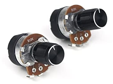 Switian 2 pezzi s Wh138 10 K Ohm singolo lineare dimmer con interruttore on/off + bottoni in lega di alluminio