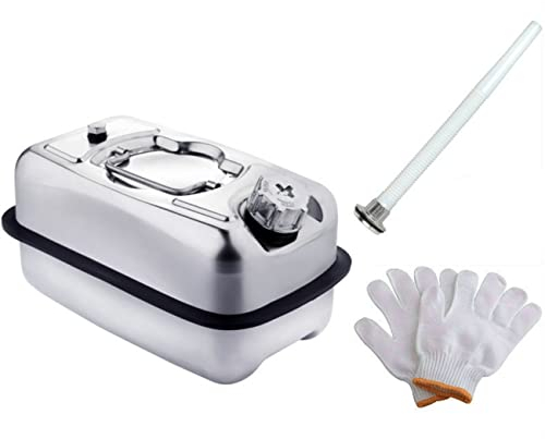 Benzina Contenitore Carburante, 3L/5L Tanica Carburante di Scorta Serbatoio Benzina in Acciaio Inox con Beccuccio Bottiglia di Carburante Benzina 3L