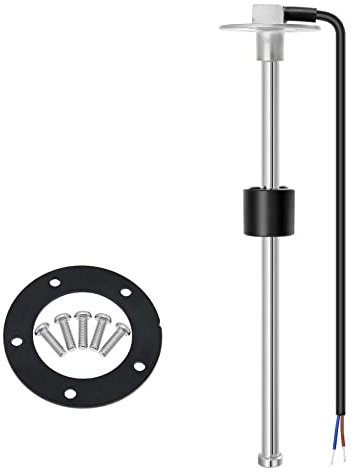 Boat Fuel Level Sender 225mm Marine Boat Fuel Level Sending Units Fuel Water Level Gauge Sensor Tank Indicator 5 Hole Fit for Fuel Water Level Gauge 0-190ohms
