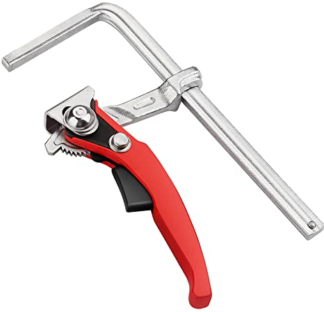MAXPOWER 1 Stück Tischzwinge Hebelzwinge für führungsschienen mit 160mm Kapazität und 60mm Kehlentiefe zum Schleifen Schneiden