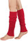 Durio Stulpen Damen Extra Warm Beinwärmer Winter Strick Häkelarbeit Legwarmers Verdicken Stricken Beinstulpen Damen Rot Einheitsgröße