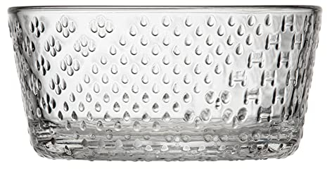 Iittala Tundra Schale aus Glas in der Farbe Transparent, Maße: 10,4cm x 10,4cm x 5cm, 1066203