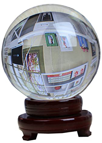 Didiseaon Soporte Claro Soporte De Exhibición De Madera Soporte De Exhibición De La Mesa Cristal Prop Adornos De Vidrio Cristal para Fotografía Bola De Cristal Bola De Cristal Esfera Esfera