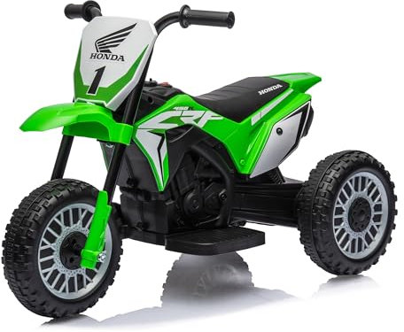 TURBO CHALLENGE - Honda - Portador Eléctrico - 119187 - Moto - Verde - Listo para Rodar - Máximo 25 kg - Plástico - Baterías Recargables - De 18 a 36 Meses