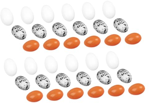 ibasenice 36st Simulierte Mini-Eier Handgemachtes Mini-Ei Mini-Eier Zum Basteln Puppenhauszubehör Im Maßstab Ostereier Basteln Ostern Vogel Ei Statuen Mikroszene Anhänger Miniatur Plastik