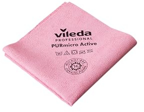 cubex professional Mehrzwecktücher PVA MICRO aus Mikrofaser für eine 100% sichere und effektive Reinigung (PURmicro Active ROT, 20 Tücher)