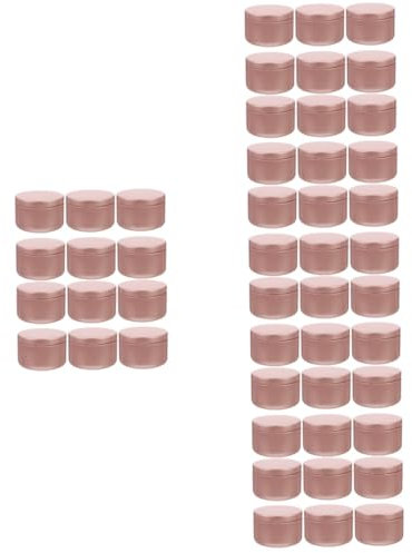SHINEOFI 48 Tarros Para Velas Recipiente De Lata Tarro De Hierro Para Dulces Latas De Dulces Latas Redondas De Metal Con Tapas Recipientes Para Velas Recipientes Pequeños De Vidrio