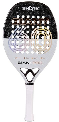 Shark Giant - Racchetta da Beach Tennis Professionale | Fibra di Carbonio 3K Face | Spessore 24 mm | Texture Micro-Granuli | Ideale per giocatori esperti