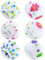 Yoosit 6 PCS Large Plastic Shower Caps Waterproof Bath Caps Reusable EVA Satin Lined Shower Hats Adjustable Bathing Hair Caps Bonnets for Women Girls (3 sun flowers + 3 dots)