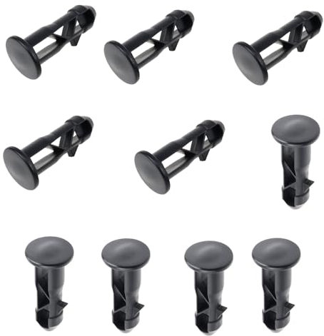 Hinge Bolts Wheelie Bins, PP Hinge Pins for Can Lids, Black Plastic Hinge Pins Suitable for 240 L Outdoor Wheelie Bins (10)