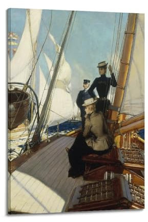 Albert Lynch, An Afternoon at Sea, Kunstdrucke, Vintage-Kunst, Leinwand-Wandkunst, berühmte Kunstdrucke, Poster, dekorative Malerei, Leinwand, Wandposter und Kunstdruck, moderne