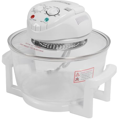 Friggitrice Ad Aria, Grande Friggitrice Ad Aria in Vetro da 12 Litri Pasti Veloci Visibili Senza Olio Multicooker con Controlli di Tempo e Temperatura Frittura Arrosto o (Spina