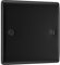 AMK® BG Blank Plate 1 Gang Matt Black Cover Unused Outlet Includes Mounting Screws and Moisture Protection Gasket