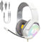 EMPIRE GAMING H-3 Cuffie Gamer RGB - per PS5, PS4, Xbox One/Series, Switch, PC, Mac, Smartphone, Tablet - Telecomando - Audio Stereo ad Alta Definizione - Microfono Flessibile - Bianco
