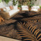 Cekene Large Outdoor Rugs for Garden Waterproof 270x365cm Reversible Plastic Garden Rug UV Resistant Outdoor Area Floor Mat for Outside BBQ Deck Balcony PorchGrass Black&Camel