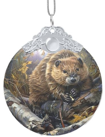 Transparenter Glas-Biber-Druck, Weihnachtsbaumschmuck für Hochzeit, Party, Dekoration, Weihnachtsgeschenke