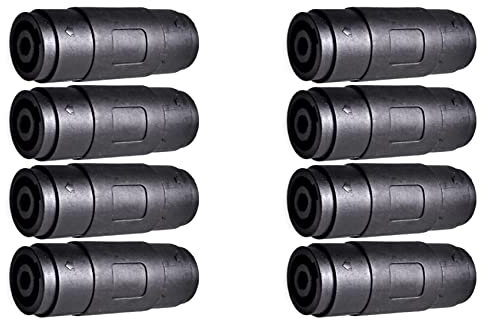 Junguluy 4 Poliger Lautsprecher/Verstärker Speakon Buchse Auf Buchse, Gerader Koppler, Kabelverbinder (8 Stücke)