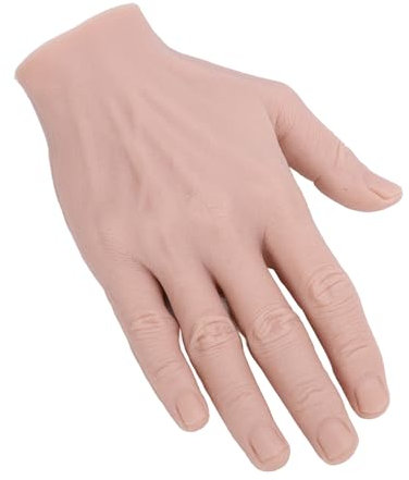 Fausse main en silicone flexible et pliable pour pratique des ongles, accessoire de modélisme pour festival, peinture (main droite)