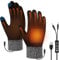 USB Heated Gloves, Double-Side Heated Knitted Wool USB Hand Warmer Gloves with Touchscreen Fingers & 3 Adjustable Temperature Washable Laptop Gloves