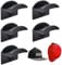 5 Pcs Adhesive Hat Holder Cap Hook for Wall Mount No Drilling Hat Rack Organizer Strong Hold for Hat Rack Special for Baseball Caps for Door,Office,Bedroom,Hat Hangers Holder Storage Organizer.