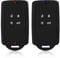 Etui Carte Renault, 2pcs Coque en Silicone pour Clé Intelligente 4 Boutons Compatible Renault Captur Clio 4 Protection Anti Choc et Anti Rayures pour Voiture (Noir)