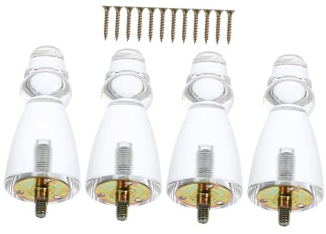 NUOBESTY 4pièces Meuble Acrylique Transparent pour Chaise Table Commode Armoire Lot Support