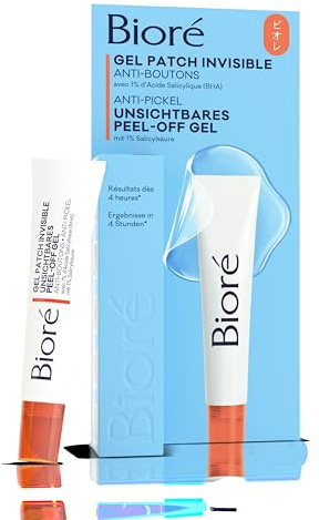Bioré Anti-Pickel Peel-Off Gel - Unsichtbar - Inhalt: 15 g - Mit Salicylsäure - Geeignet für Pickel, die sich gerade erst bilden