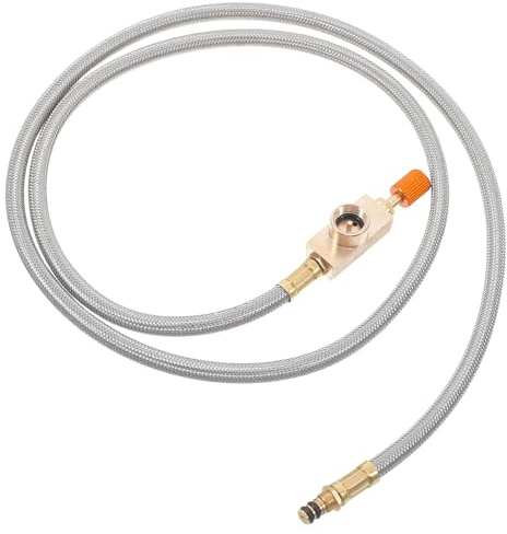 Homoyoyo Lange Gasverlängerung aus Kupfer und Aluminium für Camping Gaskocher mit Kompakter Bauweise und Starkem Halt für Outdoor Einsatz und Verschiedene Außenbereiche
