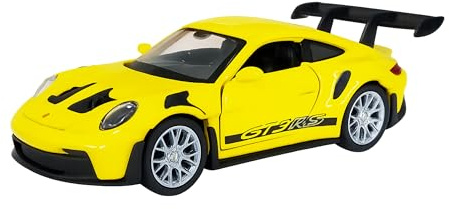 Toi-Toys Porsche 911 (992) GT3 RS Modellauto aus Metall mit Rückzug Modell Auto Spielzeugauto 4-Farben 74 (Gelb)