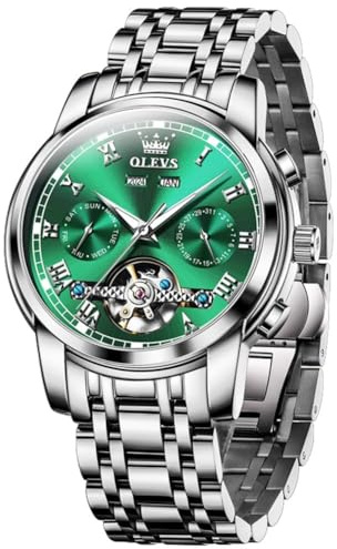 OLEVS Uhren Herren Echtholz Armband wasserdichte Quarzuhr Modische Business Freizeituhr