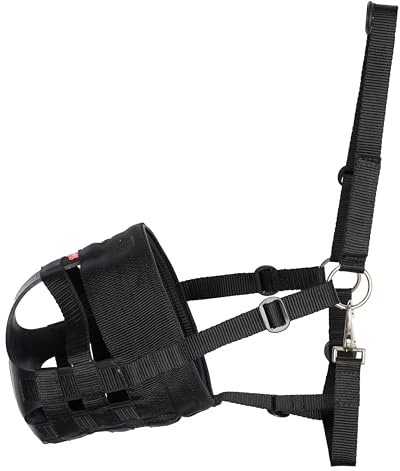 Imperial Riding Fressbremse „Nibble“ Weidemaske, Schwarz, Cob