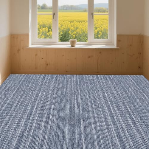 GOUER Teppichboden Nadelfilz 200 x 970 cm Wasserabweisend, Pflegeleicht Weicher Rutschfester Schlafzimmer Carpet Robust Und Strapazierfähig für Schlafzimmer, Küche Und Esszimmer, Dunkelgrau
