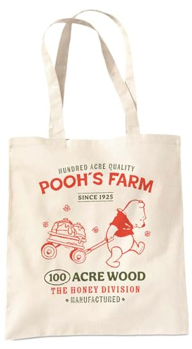 Disney Winnie The Pooh Pooh'S Farm Poster Bolsa Tote Reutilizable para Compras y Viaje, Natural