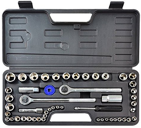 Rolson Tools - 36159 - Kit clé à douille - 52 pièces - 1/4 1/2 (Import Grande Bretagne)