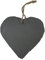 Rayher 5622800 Schiefer Herz, 14 x 14,5 cm, Schiefer Memotafel in Herzform, zum Beschriften und Bemalen, mit Aufhänger aus Juteschnur, Haustürschild, Namensschild