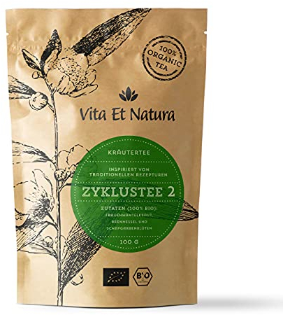 Vita Et Natura® BIO Zyklustee 2 - Bewährter Tee aus traditionellen Frauenkräutern mit u.A. Frauenmantelkraut - 100% biologisch und naturbelassen
