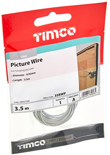 TIMCO Picture Wire Silver - 0.92mmDia x 3.6M