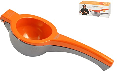 H&H Alessandro Spremiarancia Alluminio Borghese Utensili da Cucina, Arancio/Grigio