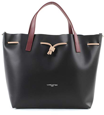 Lancaster Pur Smooth Bucket Bag Noir-Bordeuax