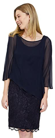 Vera Mont Damen 0095/4805 Kleid, Blau, 40 EU