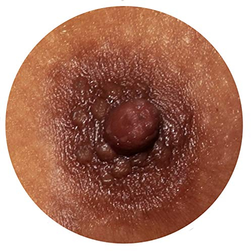 Nippel Aufkleber Dunkel - Fun Nippel Sticker Brustwarze Optik Busen Titten rund Ø 5cm selbstklebend Größe 250 Stück