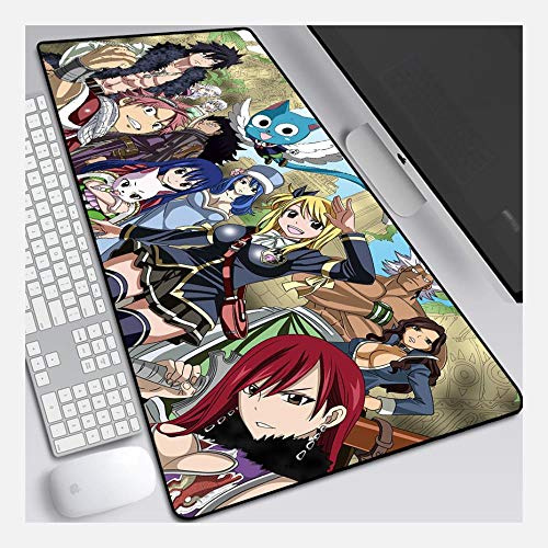 Mauspad Fairy Tail 800X300mm Mauspad, Perfekte Präzision und Geschwindigkeit Gaming-Mauspad mit 3 mm dickem Boden, für Notebooks, PC, H