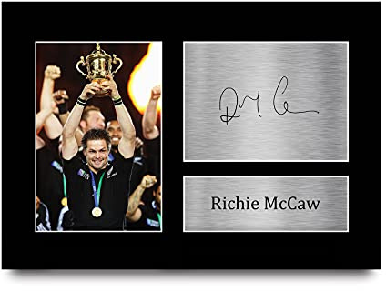 HWC Trading Richie McCaw Geschenk, signiert, A4, gedrucktes Autogramm, Neuseeland Rugby Union