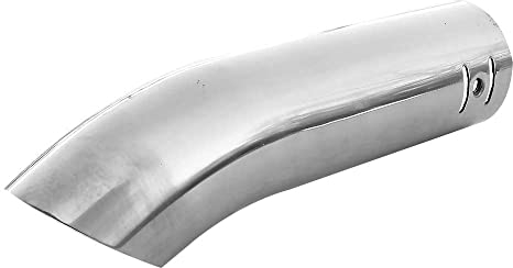 Auspuffblende Gebogen Endrohr Edelstahl Auto Endrohrblenden Auspuffendrohr Auspuffrohr Tuning Universell Schalldampf Blende Sport Rund Chrom Auspuffspitzen 46 mm
