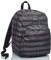 INVICTA BENIN M Rucksack aus nachhaltigem Stoff, Geräumige Schultasche für Teenager, Mädchen und Jungen, für Schule, Gymnasium, Sport & Freizeit, mit Laptopfach bis 15'', gestreift - schwarz/grau